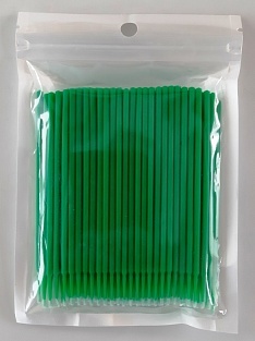 Микрощеточки (микробраш) зеленый в пакете