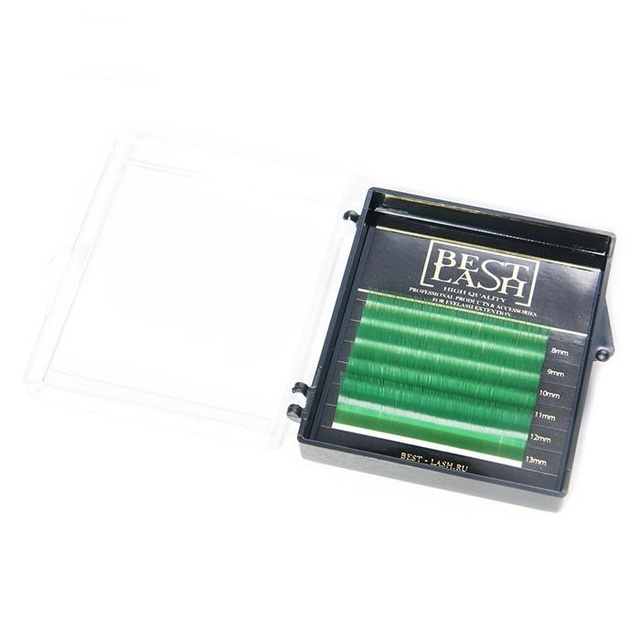 Ресницы BestLash green D/0,10 mixes 8-13 mm, 6 линий