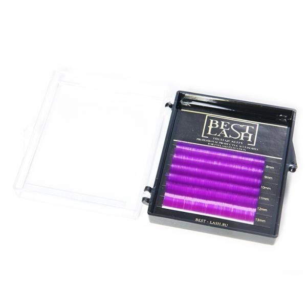 Ресницы BestLash purple D/0,10 mixes 8-13 mm, 6 линий