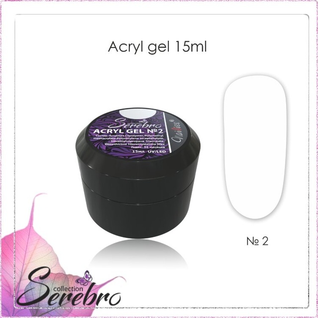 Acryl Gel "Serebro" №02, 15 мл